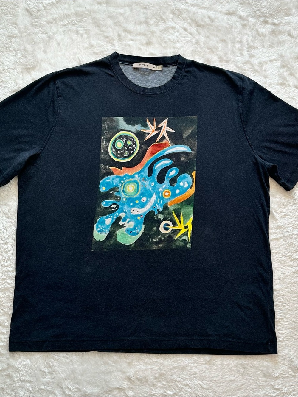 WHYRED x Kandinsky The Stars Graphic Art XL T-Shirt Black /Heather Grey Interior
